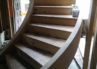 This staircase was so consumed with smoke & fire damage that we had to remove the old structure and rebuild it to its former glory. Our talented staff of carpenters made easy work of this task. As you can tell, working with wood is one of our passions and a cornerstone of our business!