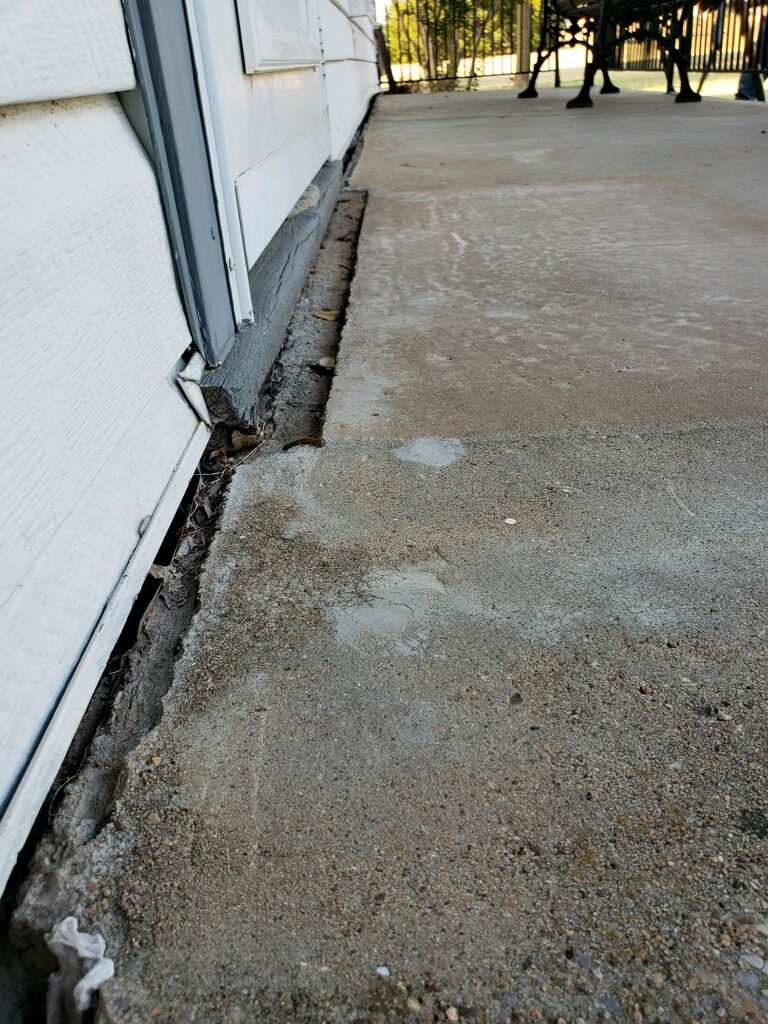 If you've noticed cracks like this in and around your home, you're not alone. There are thousands of homes in North Central Texas impacted by overactive clay soil. While subtle in nature, foundation shifts can lead to costly and dangerous conditions in and around your home. Here you can see the home literally pulling away from the concrete patio of the front porch.